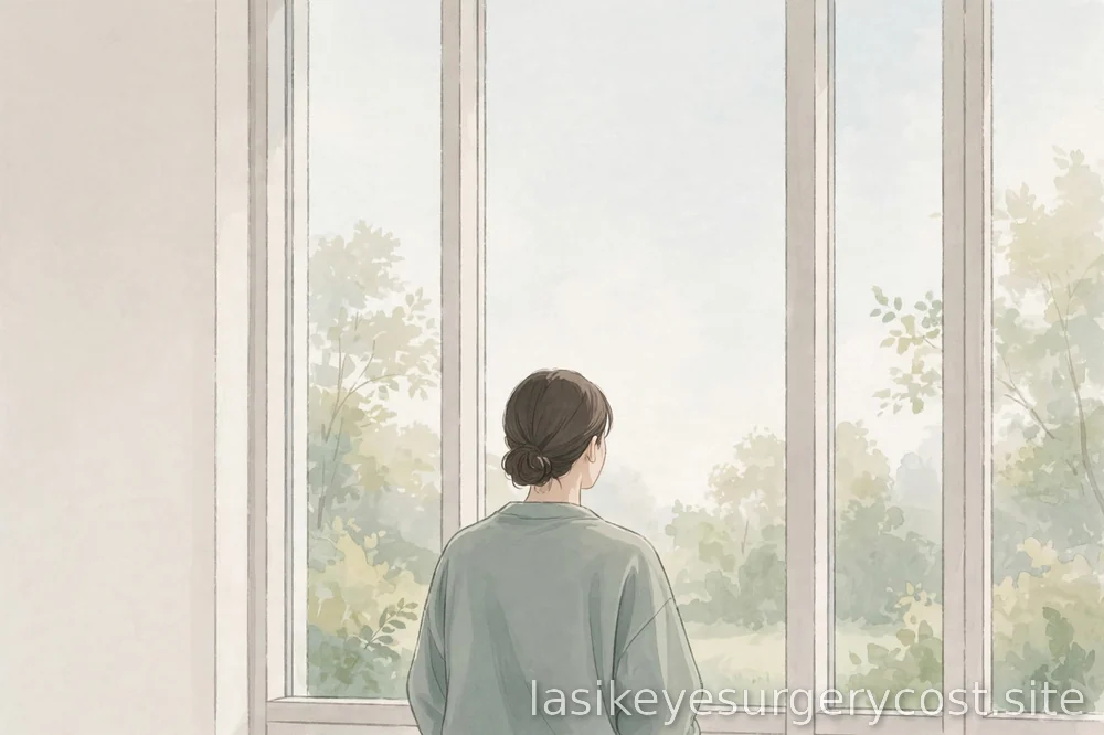 person looking out a window at daylight