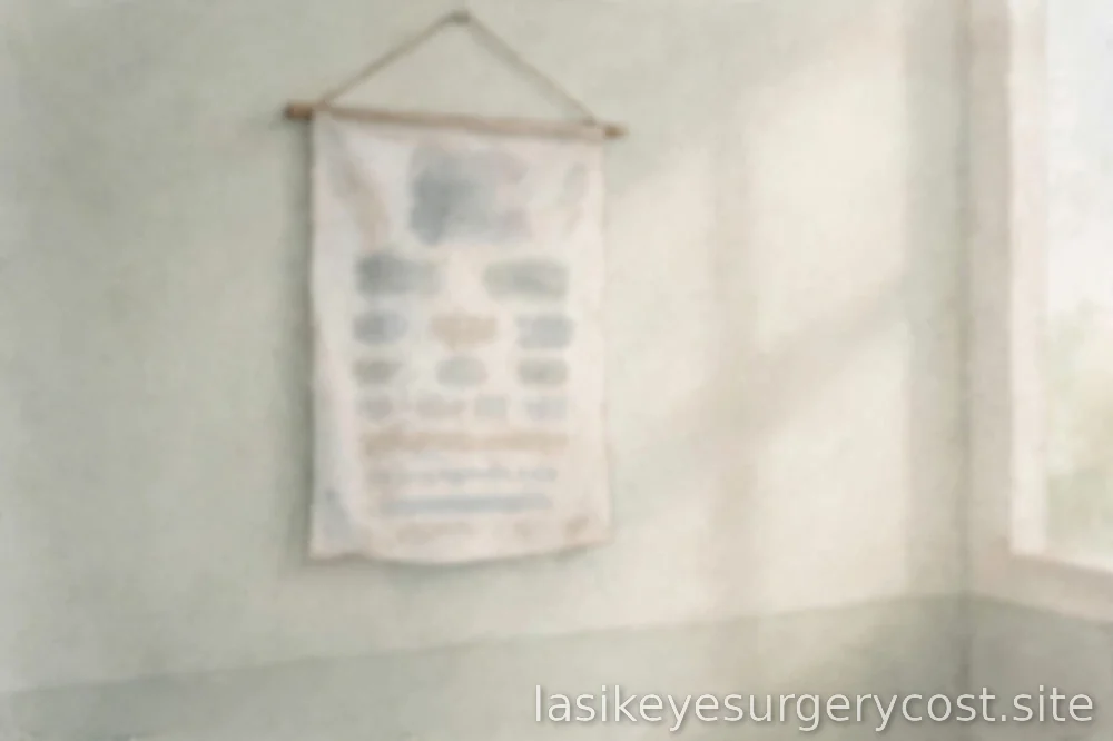 eye chart on a wall