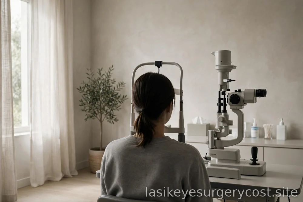 eye exam in progress
