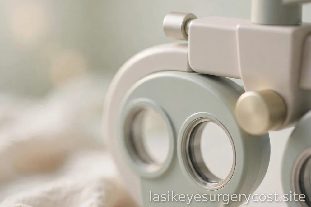eye exam equipment close-up