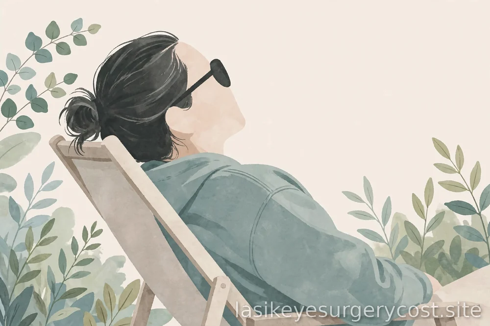 person resting with sunglasses